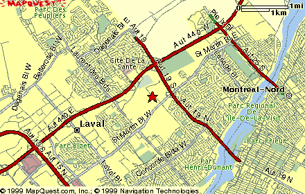 Map of Laval